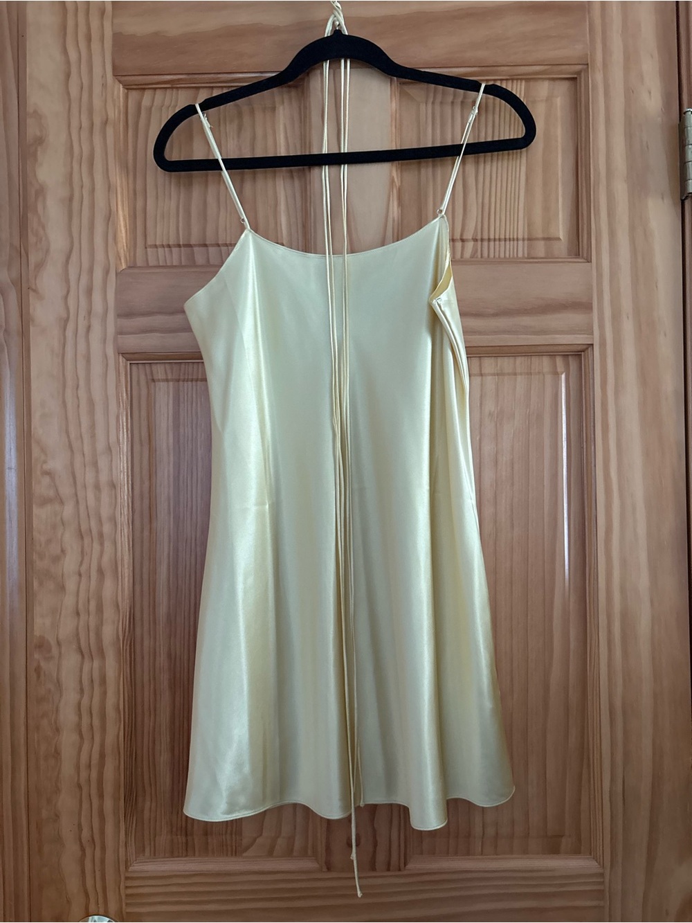 Daily Drills Butter Yellow Satin Slip Dress